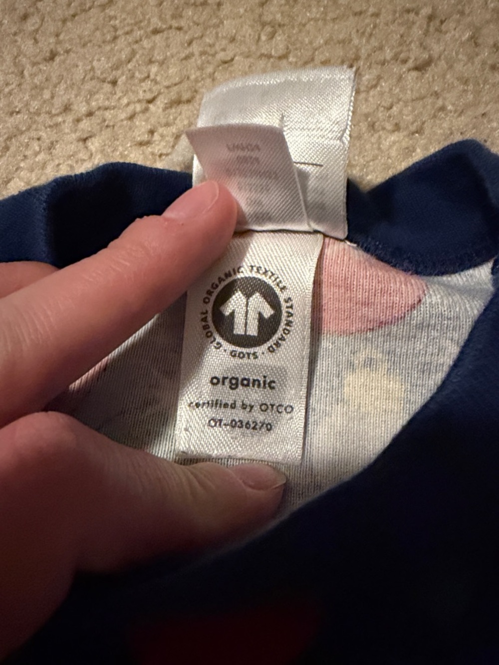 Hanna Andersson Kids Navy Ornament Print Pajama Set - Picture 3 of 4